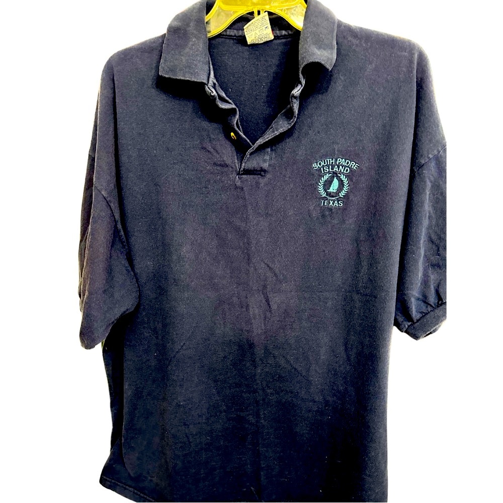 Anvil Blue Polo Shirt with Classic Knit Design